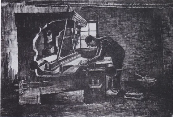 Weaver at the loom