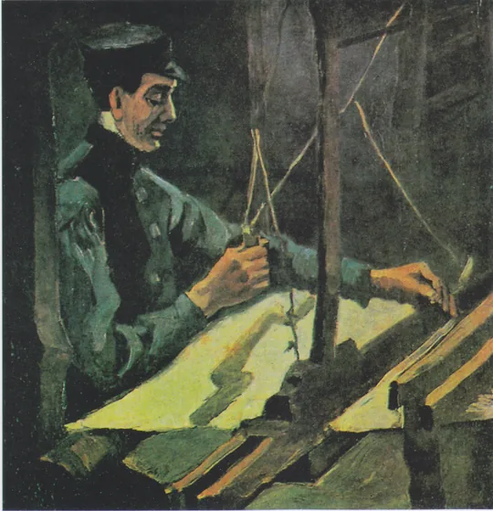 Weaver Facing Right (Half-Figure)