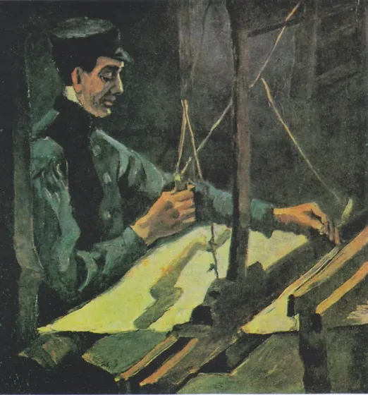 Weaver Facing Right (Half-Figure)