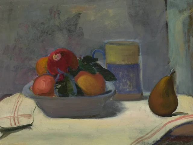 Fruit Bowl with Four Apples, Władysław Ślewiński