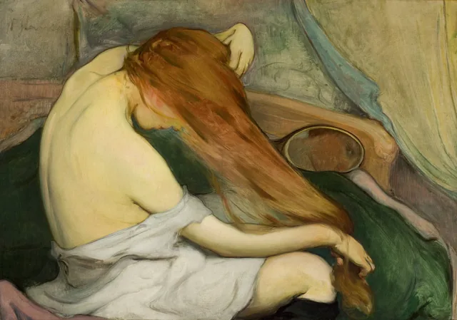 Mujer peinándose, Władysław Ślewiński