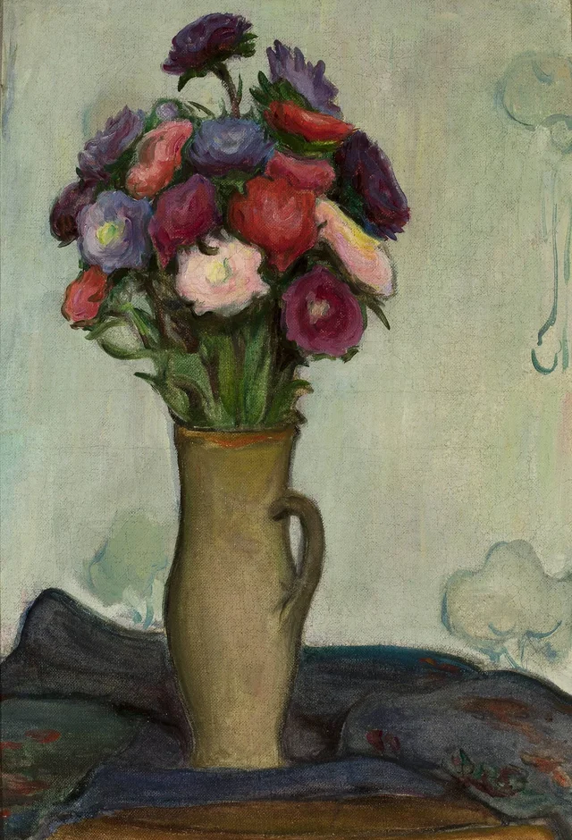 Fleurs dans un vase (asters)
