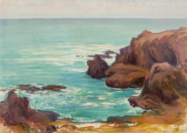 Sea with White Waves (Reflections)