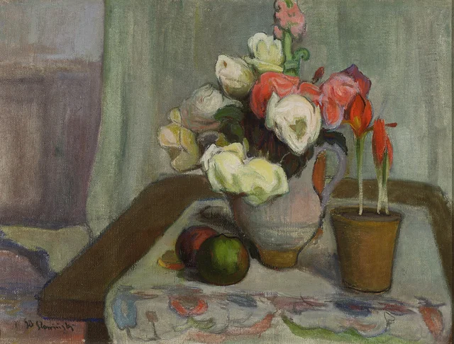 Still Life with a Vase of Flowers, Władysław Ślewiński