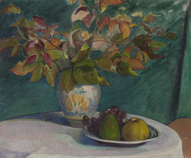 Still Life with Russet Leaves, Władysław Ślewiński