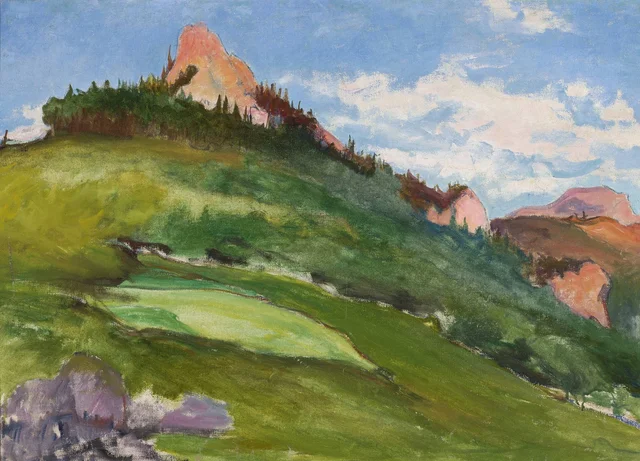 Landscape with Pink Peaks, Władysław Ślewiński