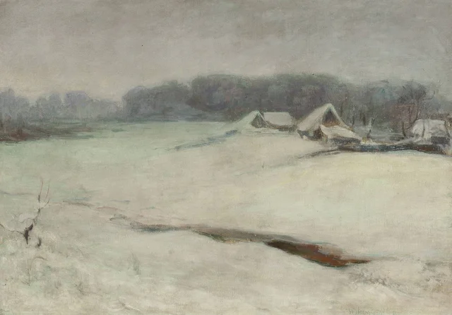 Winter Landscape with Cottages