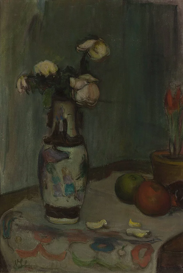 White Roses in a Vase, Władysław Ślewiński