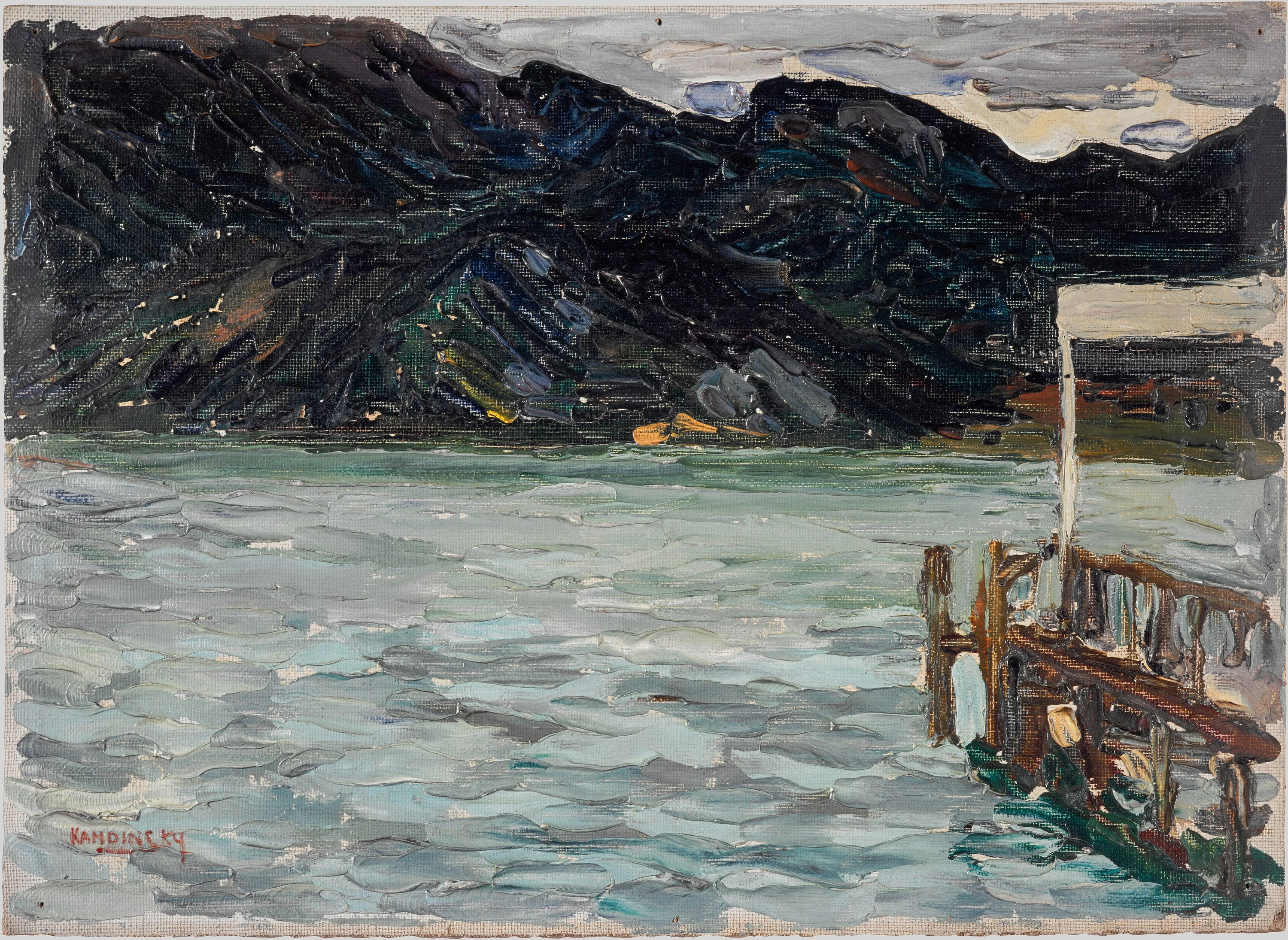 Kochel, lac et passerelle I, Wassily Kandinsky