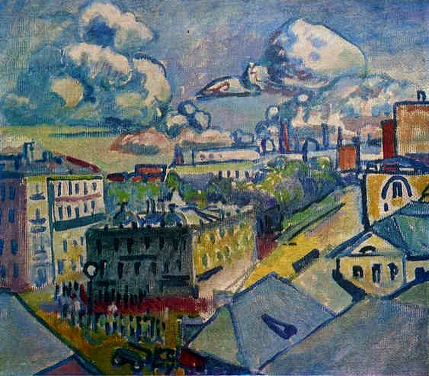Moscou, place Zoubovskaïa, étude, Wassily Kandinsky