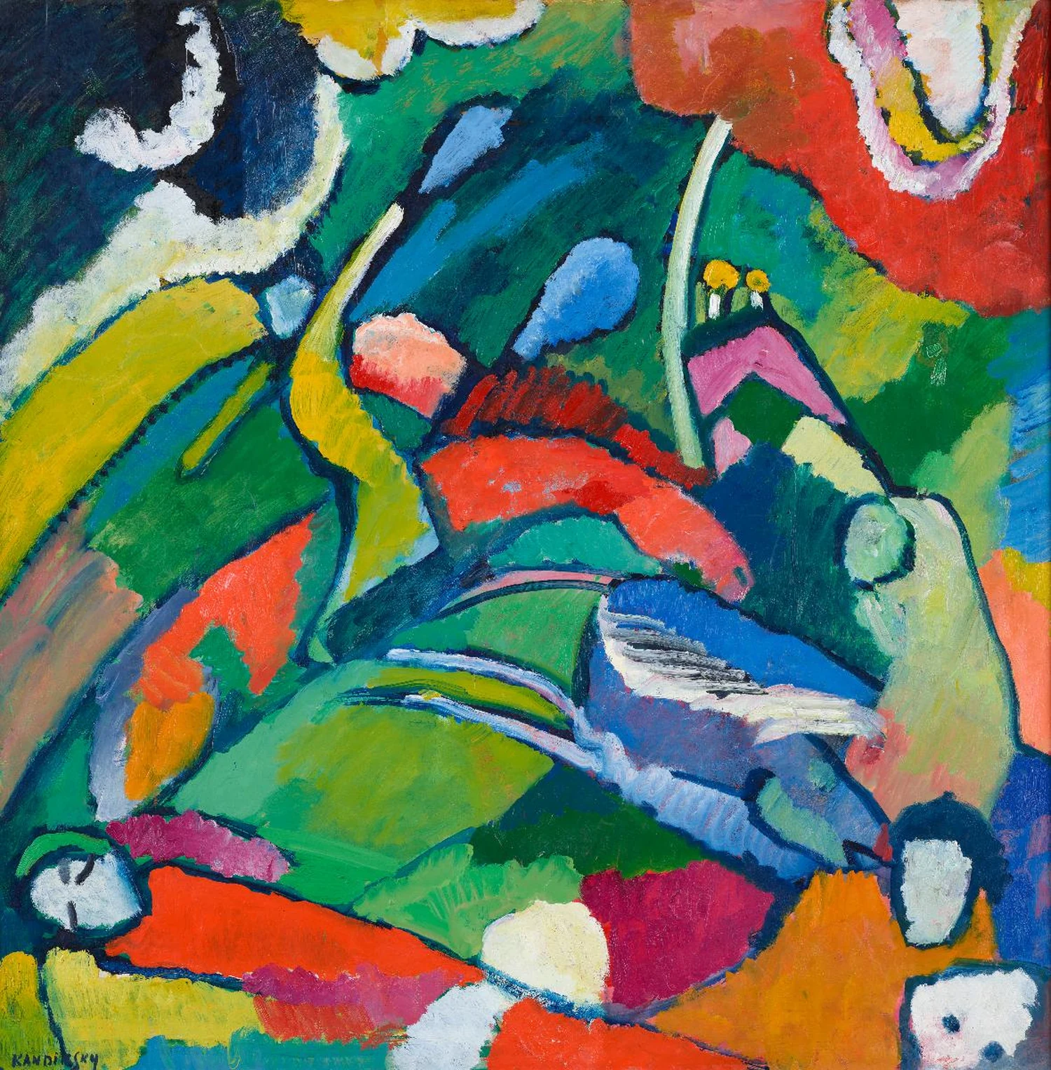 Two Riders and Reclining Figure, Wassily Kandinsky