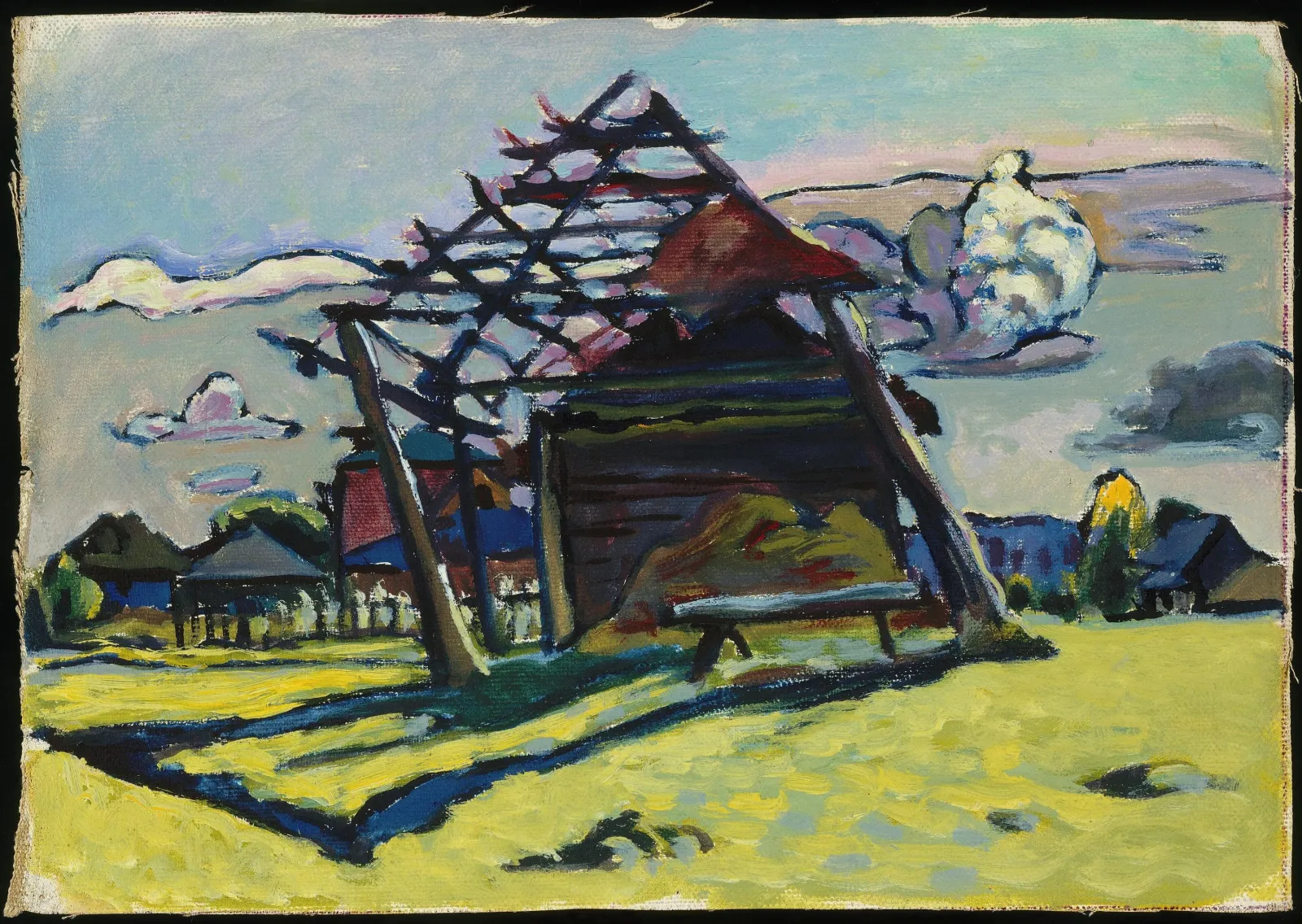 Akhtyrka, charpente pour un tas de foin et ferme, Wassily Kandinsky