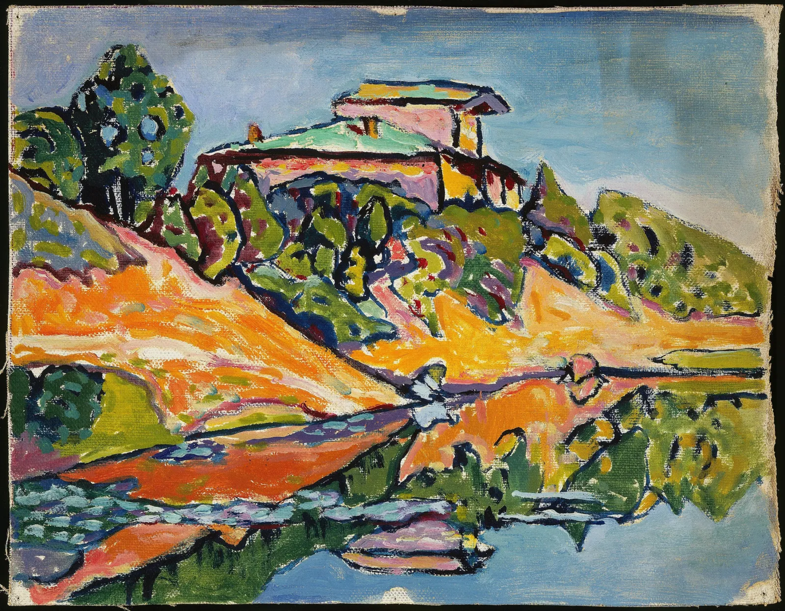 Akhtyrka, une datcha voisine au bord de l'étang, Wassily Kandinsky