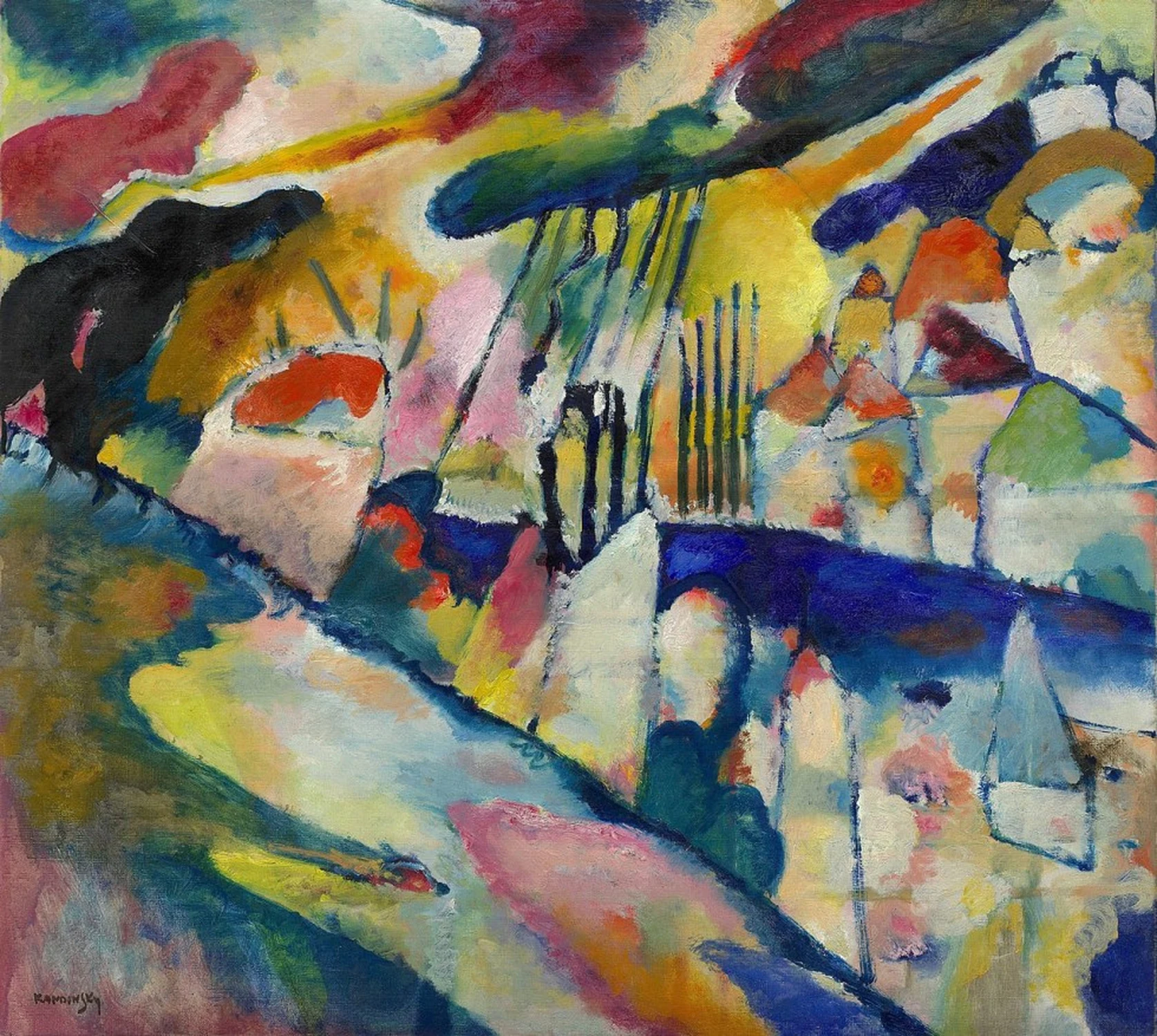 Landscape with Rain, Wassily Kandinsky