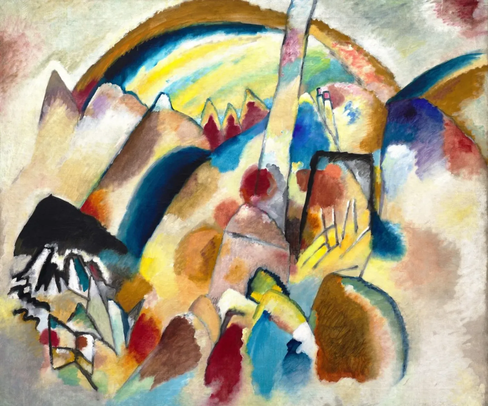 Paysage avec taches rouges, no 2, Wassily Kandinsky