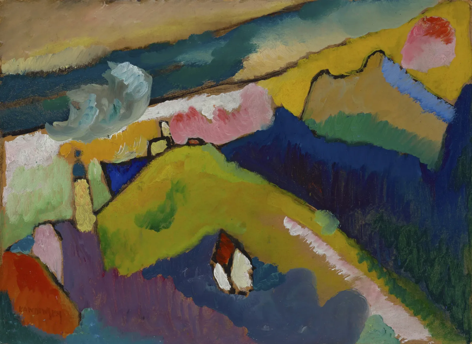 Murnau - Mountain Landscape with Church, Wassily Kandinsky