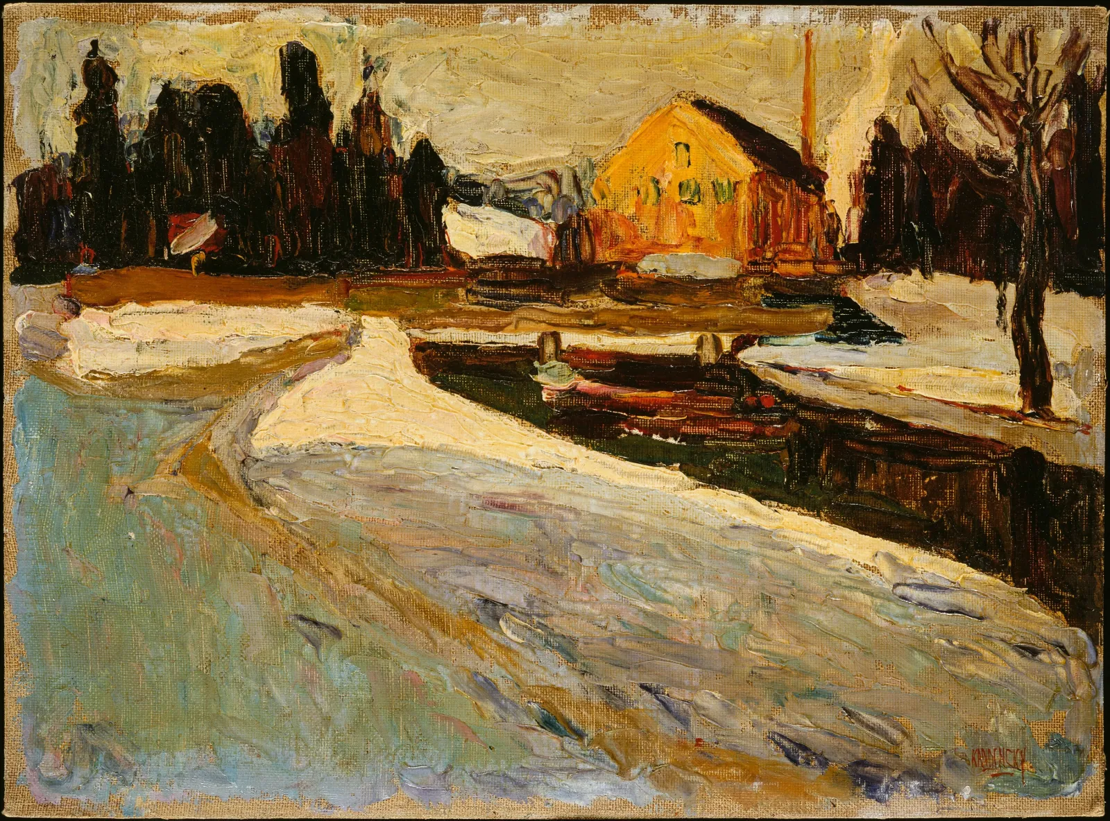Schwabing, soleil d'hiver, Wassily Kandinsky