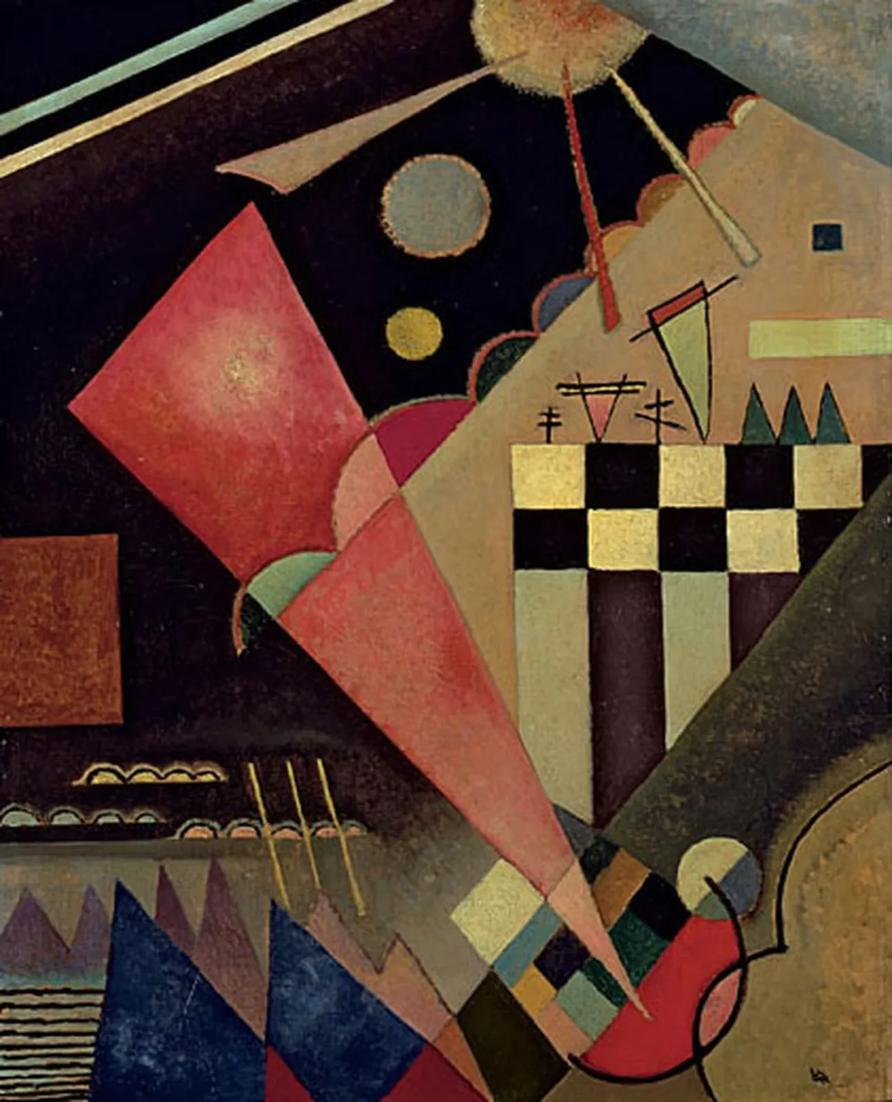 Sharp-Quiet Pink, Wassily Kandinsky