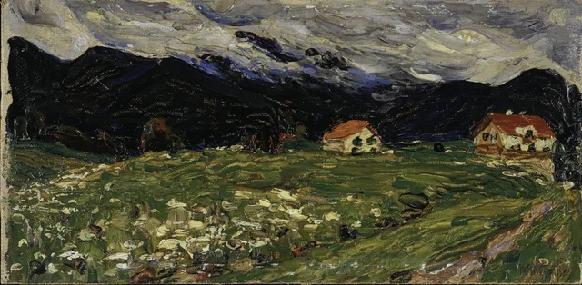 Kochel, paisaje con dos casas