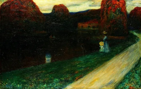 Le soir.