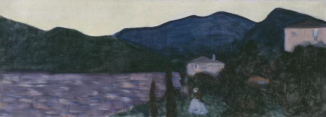 Paisaje de montaña con lago