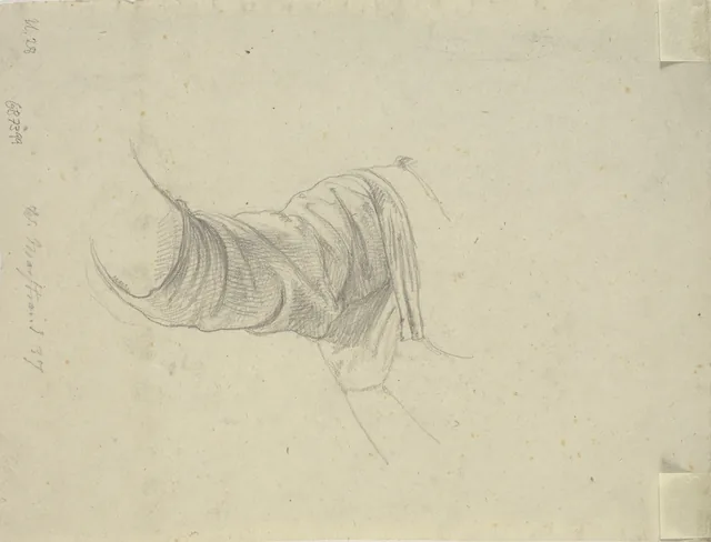1846-1848年に描かれた居酒屋の絵のための腕の習作