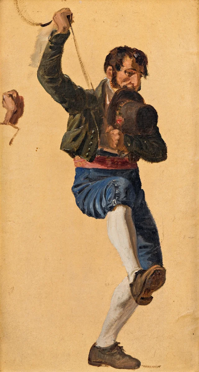 Italiano. Estudio para la fiesta de San Antonio en Roma, Wilhelm Marstrand