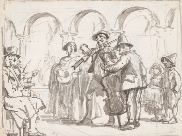 El músico en la plaza de San Marcos, Venecia