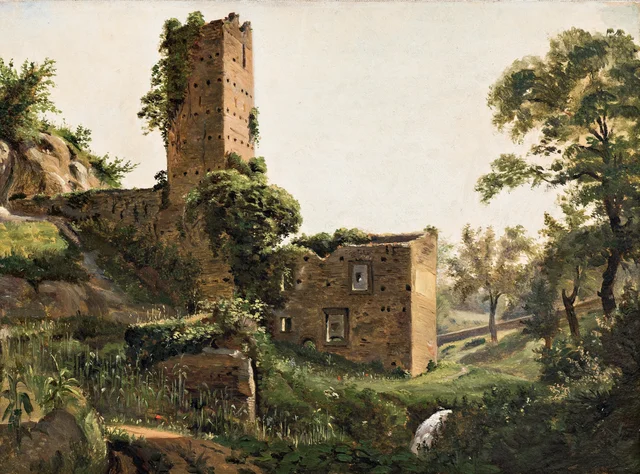 Paisaje con ruinas