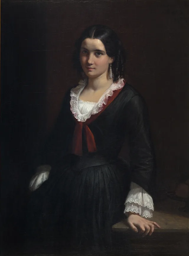 ヴィルヘルミーネ（ヴィレ）・ハーゲ嬢（のちのヴィレ・ハイセ夫人、1838-1912）の肖像
