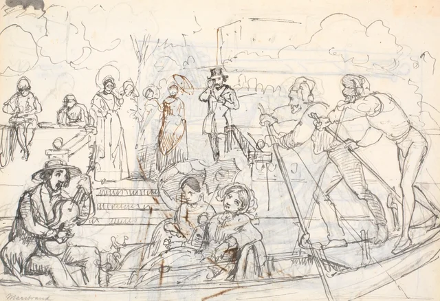 Escena de góndola en Venecia