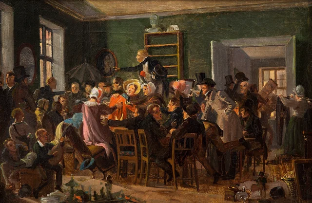Escena de subasta, Wilhelm Marstrand