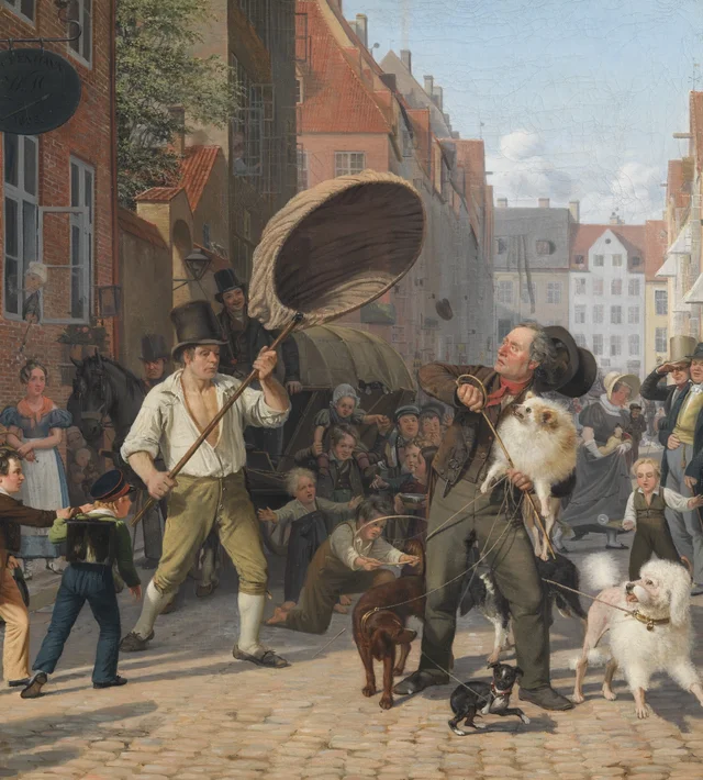 Una escena callejera durante la canícula