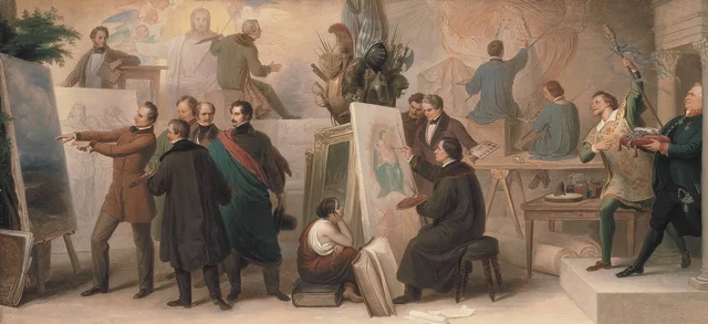 Los artistas llamados por el rey Luis I para realizar sus ideas en la pintura de historia, de batallas, de paisaje y de género