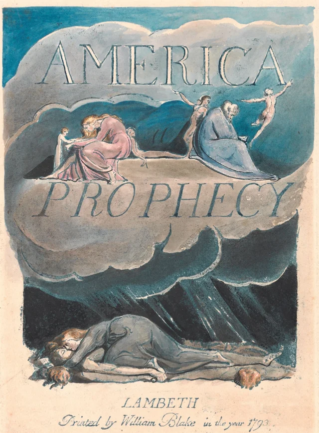 America a Prophecy, plate 2: America, A Prophecy; Title Page