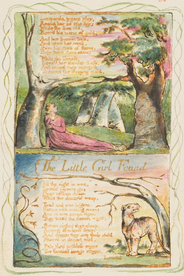 Songs of Experience: The Little Girl Lost (second plate); The Little Girl Found