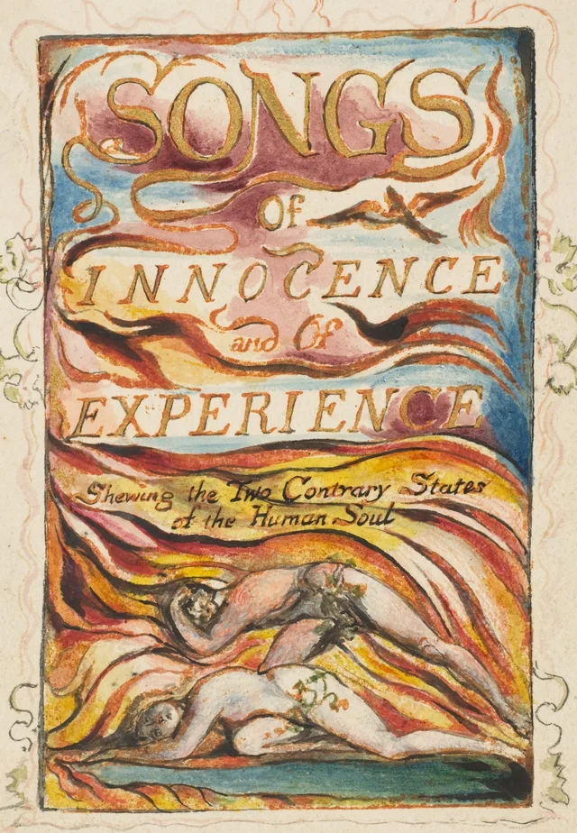 Chants d'innocence et d'expérience, montrant les deux états contraires de l'âme humaine : page de titre commune