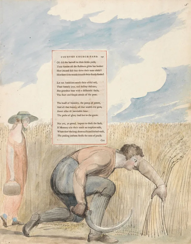 グレイ詩集のためのデザイン、デザイン109：「Oft did the harvest to their sickle yield...」