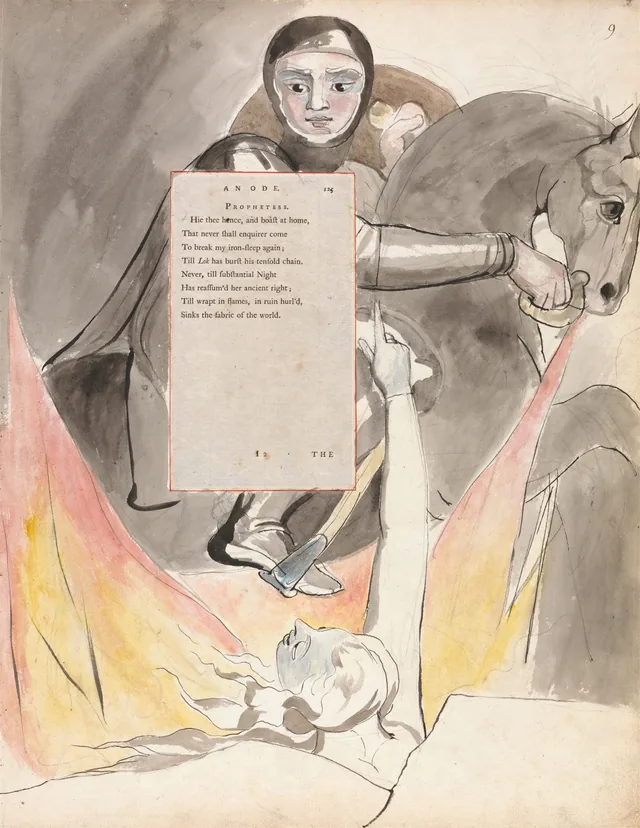 Dessins pour les Poèmes de Gray, dessin 85 : « Hie thee hence, and boast at home... »