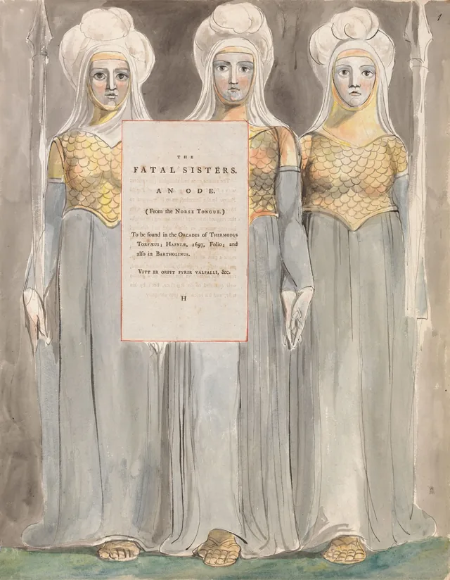 Designs for Gray's Poems: The Fatal Sisters, An Ode; Title Page