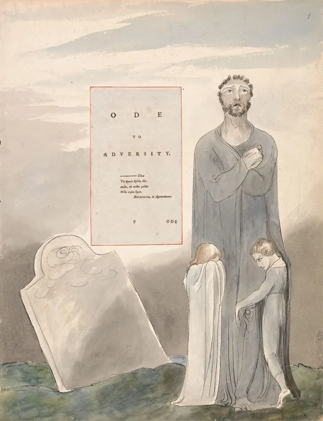 Designs for Gray's Poems: Ode to Adversity; Title Page