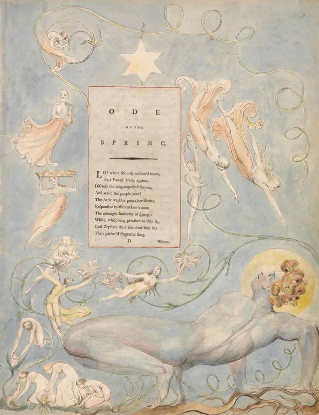 Designs for Gray's Poems: Ode on the Spring; Title Page