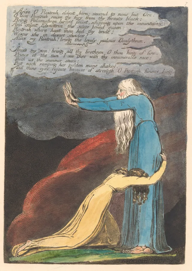 Europe a Prophecy, plate 9: "Arise 'O Rintrah eldest born..."