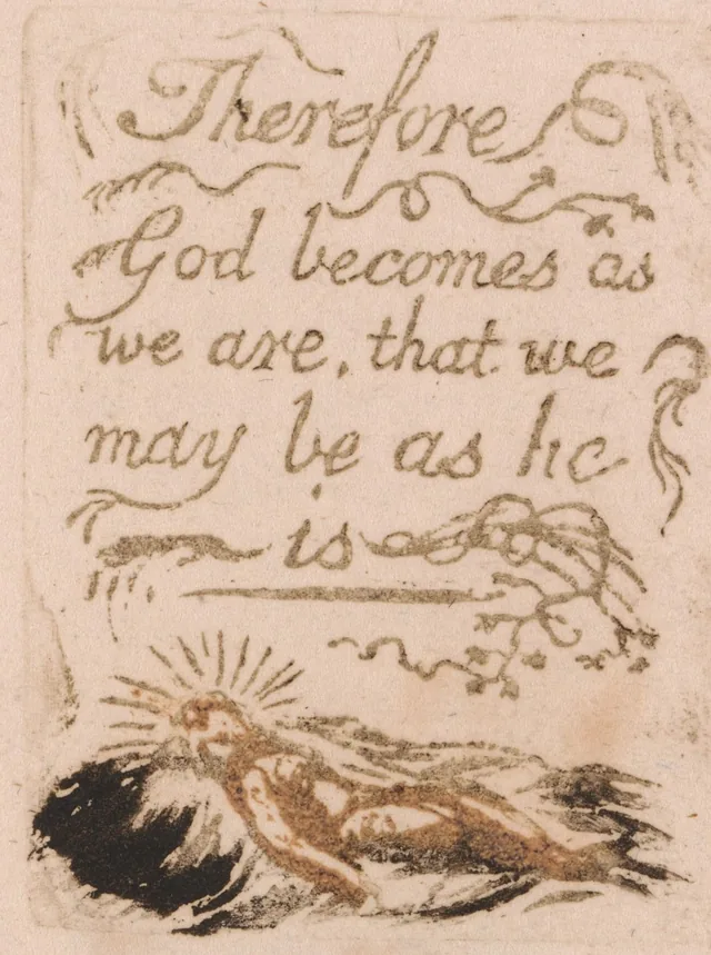 Il n'y a pas de religion naturelle, planche 9 : « Therefore God becomes as we are... »