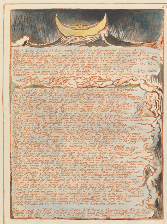 Jerusalem, plate 24: "What have I said? What have I done?..."