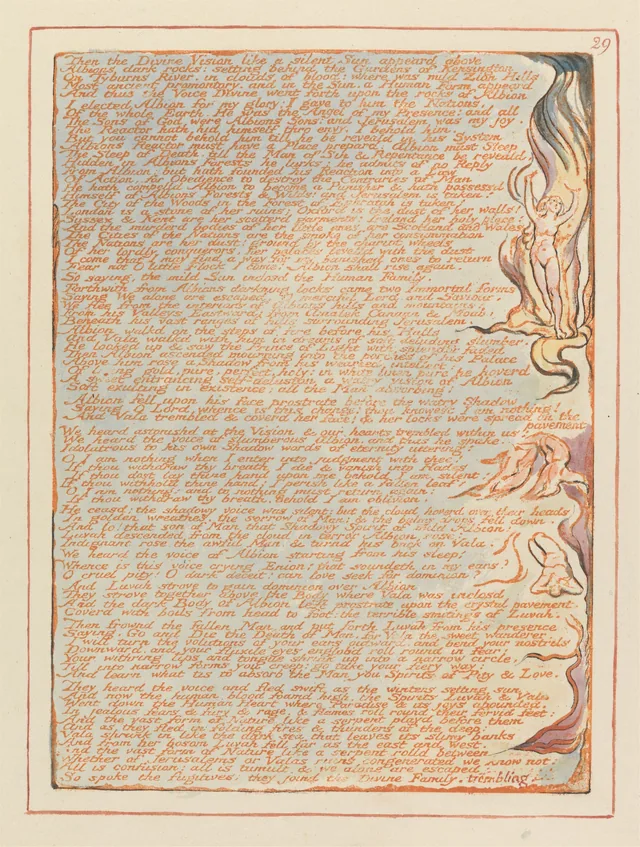 Jérusalem, planche 29 : « Then the Divine Vision like a silent Sun... »