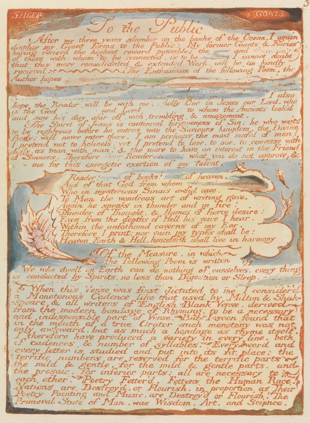 Jérusalem, planche 3 : « To the Public. After my three years slumber... »
