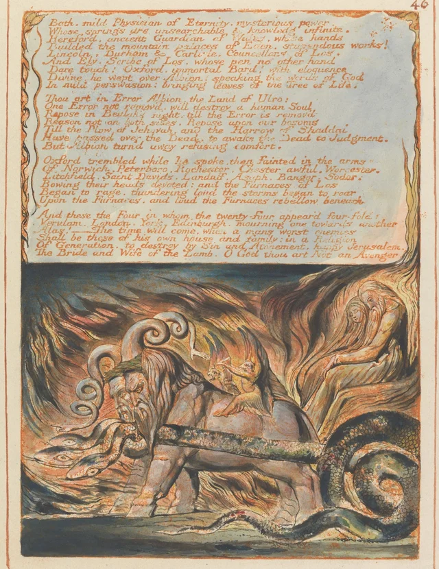 Jerusalem, plate 46: "Bath, mild Physician of Eternity..."