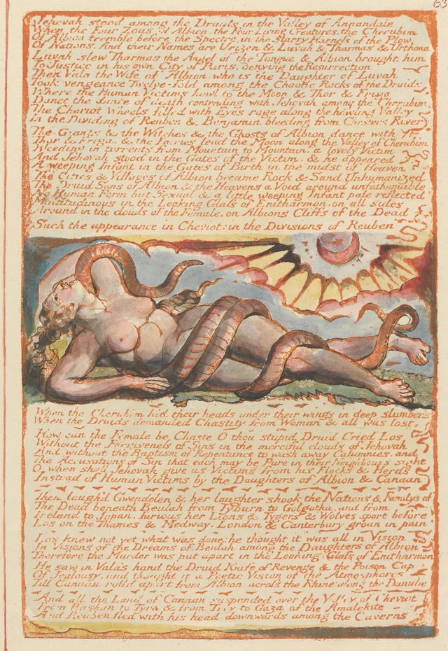 Jérusalem, planche 63 : « Jehovah stood among the Druids... »