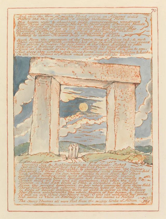 エルサレム、図版70：「And this the form of mighty Hand...」